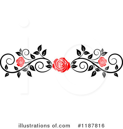 Royalty-Free (RF) Rose Clipart Illustration by Vector Tradition SM - Stock Sample #1187816