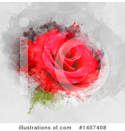 Royalty-Free (RF) Rose Clipart Illustration by KJ Pargeter - Stock Sample #1407408