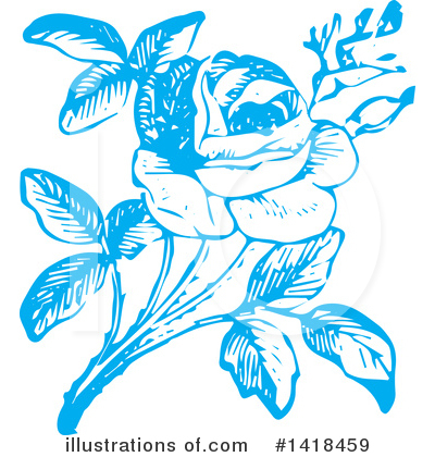 Royalty-Free (RF) Rose Clipart Illustration by BestVector - Stock Sample #1418459