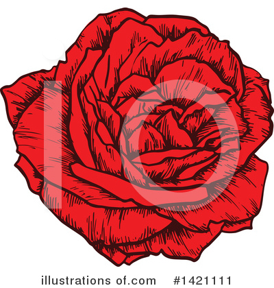 Royalty-Free (RF) Rose Clipart Illustration by Vector Tradition SM - Stock Sample #1421111