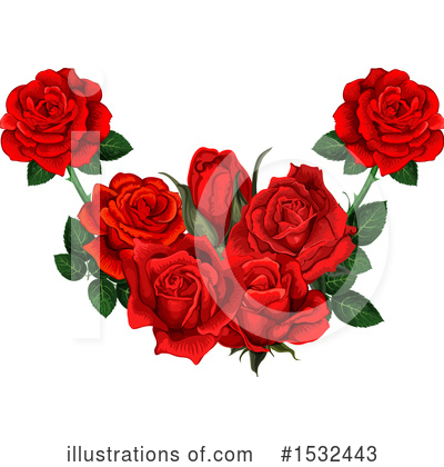 Royalty-Free (RF) Rose Clipart Illustration by Vector Tradition SM - Stock Sample #1532443