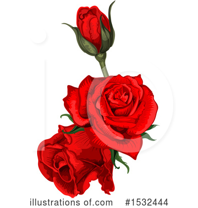 Royalty-Free (RF) Rose Clipart Illustration by Vector Tradition SM - Stock Sample #1532444