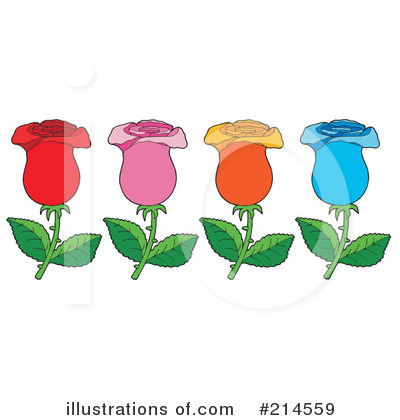 Royalty-Free (RF) Rose Clipart Illustration by visekart - Stock Sample #214559