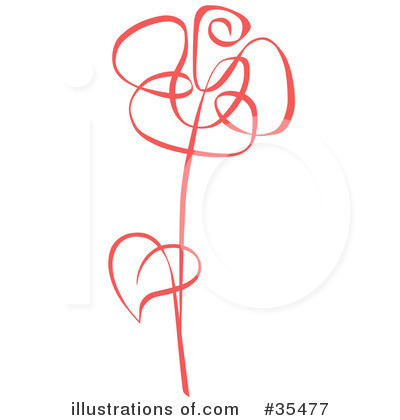 Royalty-Free (RF) Rose Clipart Illustration by C Charley-Franzwa - Stock Sample #35477