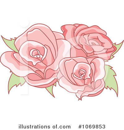 Royalty-Free (RF) Roses Clipart Illustration by Pushkin - Stock Sample #1069853