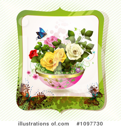 Royalty-Free (RF) Roses Clipart Illustration by merlinul - Stock Sample #1097730