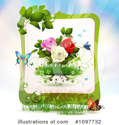 Royalty-Free (RF) Roses Clipart Illustration by merlinul - Stock Sample #1097732