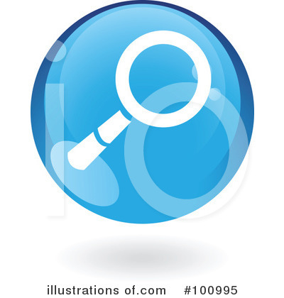 Royalty-Free (RF) Round Blue Icon Clipart Illustration by cidepix - Stock Sample #100995
