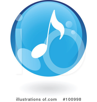 Royalty-Free (RF) Round Blue Icon Clipart Illustration by cidepix - Stock Sample #100998