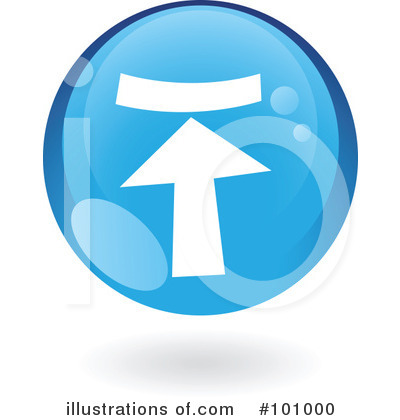 Royalty-Free (RF) Round Blue Icon Clipart Illustration by cidepix - Stock Sample #101000