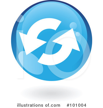 Royalty-Free (RF) Round Blue Icon Clipart Illustration by cidepix - Stock Sample #101004