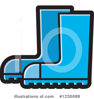 Royalty-Free (RF) Rubber Boots Clipart Illustration by Lal Perera - Stock Sample #1230088