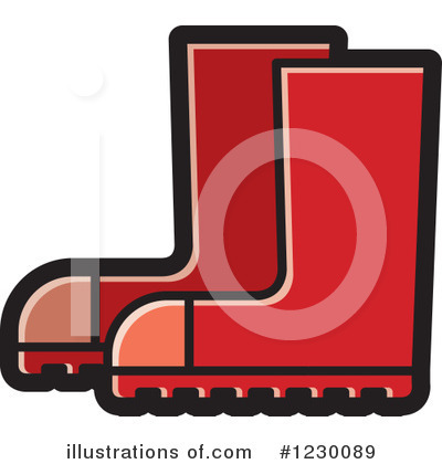 Royalty-Free (RF) Rubber Boots Clipart Illustration by Lal Perera - Stock Sample #1230089