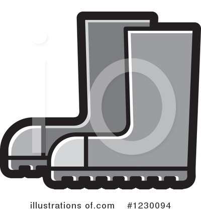 Royalty-Free (RF) Rubber Boots Clipart Illustration by Lal Perera - Stock Sample #1230094