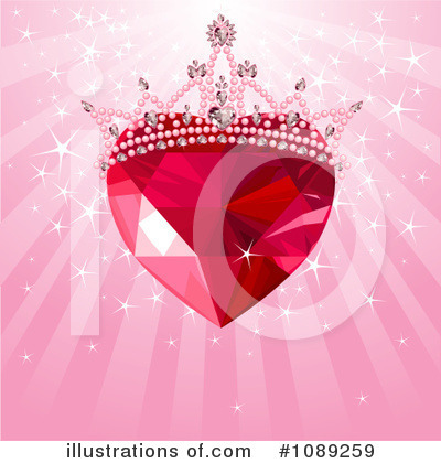 Royalty-Free (RF) Ruby Heart Clipart Illustration by Pushkin - Stock Sample #1089259