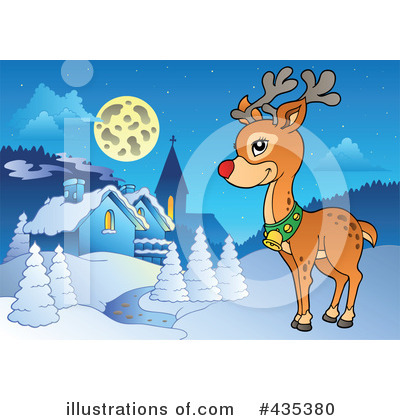 Royalty-Free (RF) Rudolph Clipart Illustration by visekart - Stock Sample #435380