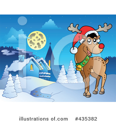 Royalty-Free (RF) Rudolph Clipart Illustration by visekart - Stock Sample #435382