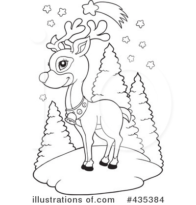 Royalty-Free (RF) Rudolph Clipart Illustration by visekart - Stock Sample #435384