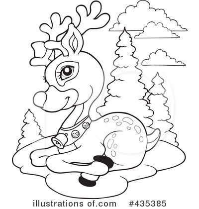 Royalty-Free (RF) Rudolph Clipart Illustration by visekart - Stock Sample #435385