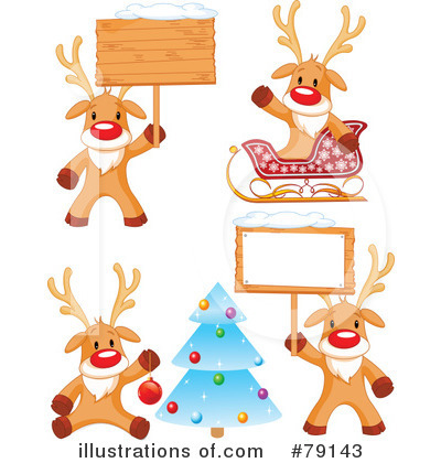 Royalty-Free (RF) Rudolph Clipart Illustration by Pushkin - Stock Sample #79143