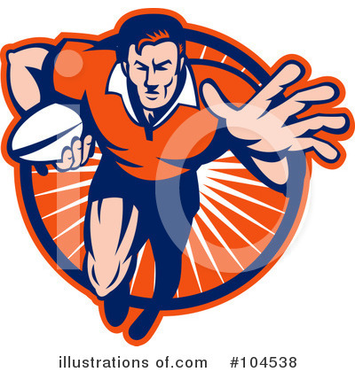Royalty-Free (RF) Rugby Clipart Illustration by patrimonio - Stock Sample #104538