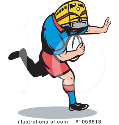 Royalty-Free (RF) Rugby Clipart Illustration by patrimonio - Stock Sample #1058613