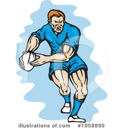 Royalty-Free (RF) Rugby Clipart Illustration by patrimonio - Stock Sample #1058890