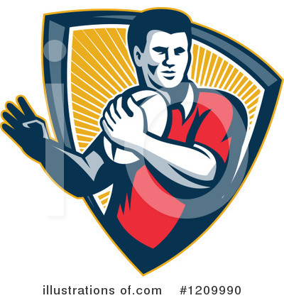 Royalty-Free (RF) Rugby Clipart Illustration by patrimonio - Stock Sample #1209990