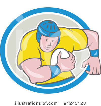 Rugby Player Clipart #1243128 by patrimonio