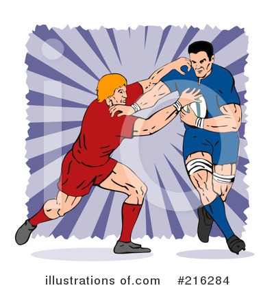 Royalty-Free (RF) Rugby Clipart Illustration by patrimonio - Stock Sample #216284