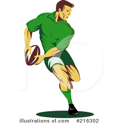 Royalty-Free (RF) Rugby Clipart Illustration by patrimonio - Stock Sample #216302