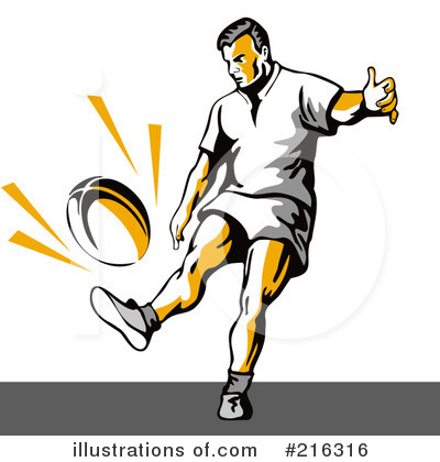Royalty-Free (RF) Rugby Clipart Illustration by patrimonio - Stock Sample #216316