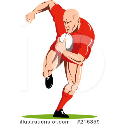 Royalty-Free (RF) Rugby Clipart Illustration by patrimonio - Stock Sample #216359