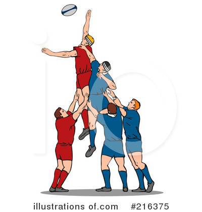 Royalty-Free (RF) Rugby Clipart Illustration by patrimonio - Stock Sample #216375