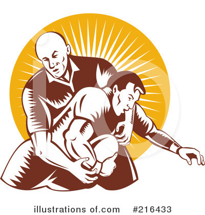Royalty-Free (RF) Rugby Clipart Illustration by patrimonio - Stock Sample #216433