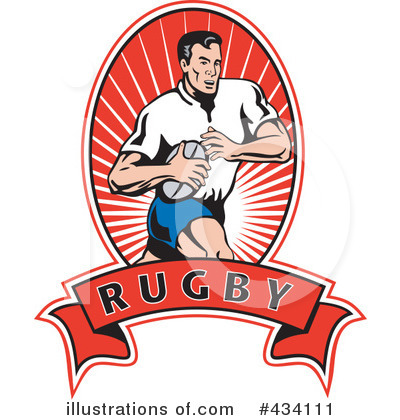 Royalty-Free (RF) Rugby Clipart Illustration by patrimonio - Stock Sample #434111