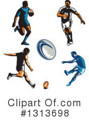 Rugby Player Clipart #1313698 by patrimonio
