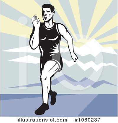 Royalty-Free (RF) Runner Clipart Illustration by patrimonio - Stock Sample #1080237