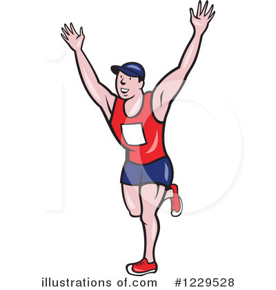 Marathon Runner Clipart #1229528 by patrimonio