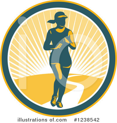 Royalty-Free (RF) Runner Clipart Illustration by patrimonio - Stock Sample #1238542