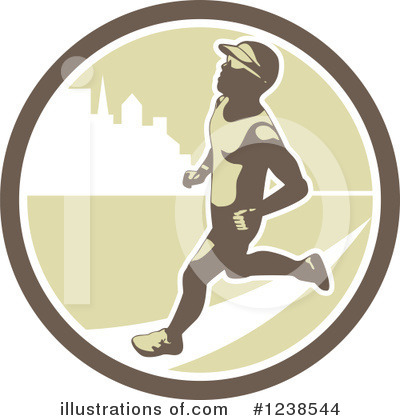 Royalty-Free (RF) Runner Clipart Illustration by patrimonio - Stock Sample #1238544