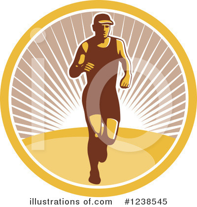 Royalty-Free (RF) Runner Clipart Illustration by patrimonio - Stock Sample #1238545