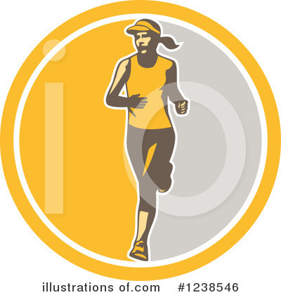 Royalty-Free (RF) Runner Clipart Illustration by patrimonio - Stock Sample #1238546