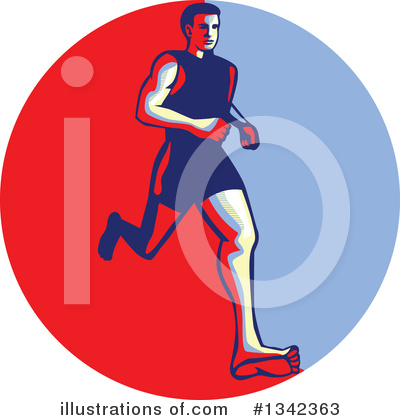 Royalty-Free (RF) Runner Clipart Illustration by patrimonio - Stock Sample #1342363