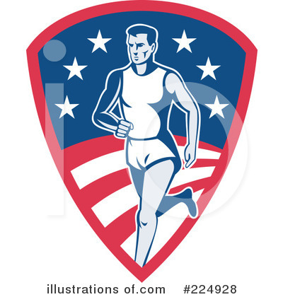 Royalty-Free (RF) Runner Clipart Illustration by patrimonio - Stock Sample #224928