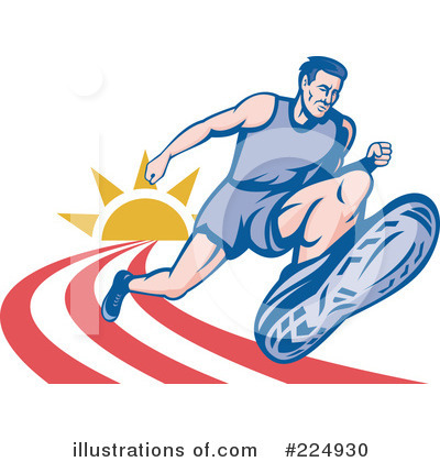 Marathon Runner Clipart #224930 by patrimonio