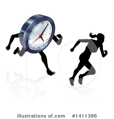 Royalty-Free (RF) Running Clipart Illustration by AtStockIllustration - Stock Sample #1411386