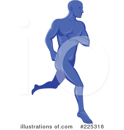 Royalty-Free (RF) Running Clipart Illustration by patrimonio - Stock Sample #225316