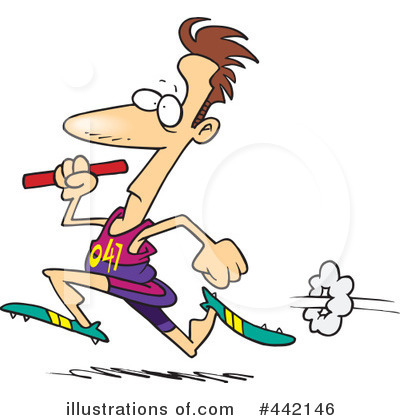 Royalty-Free (RF) Running Clipart Illustration by toonaday - Stock Sample #442146