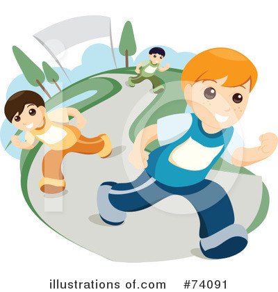 Royalty-Free (RF) Running Clipart Illustration by BNP Design Studio - Stock Sample #74091